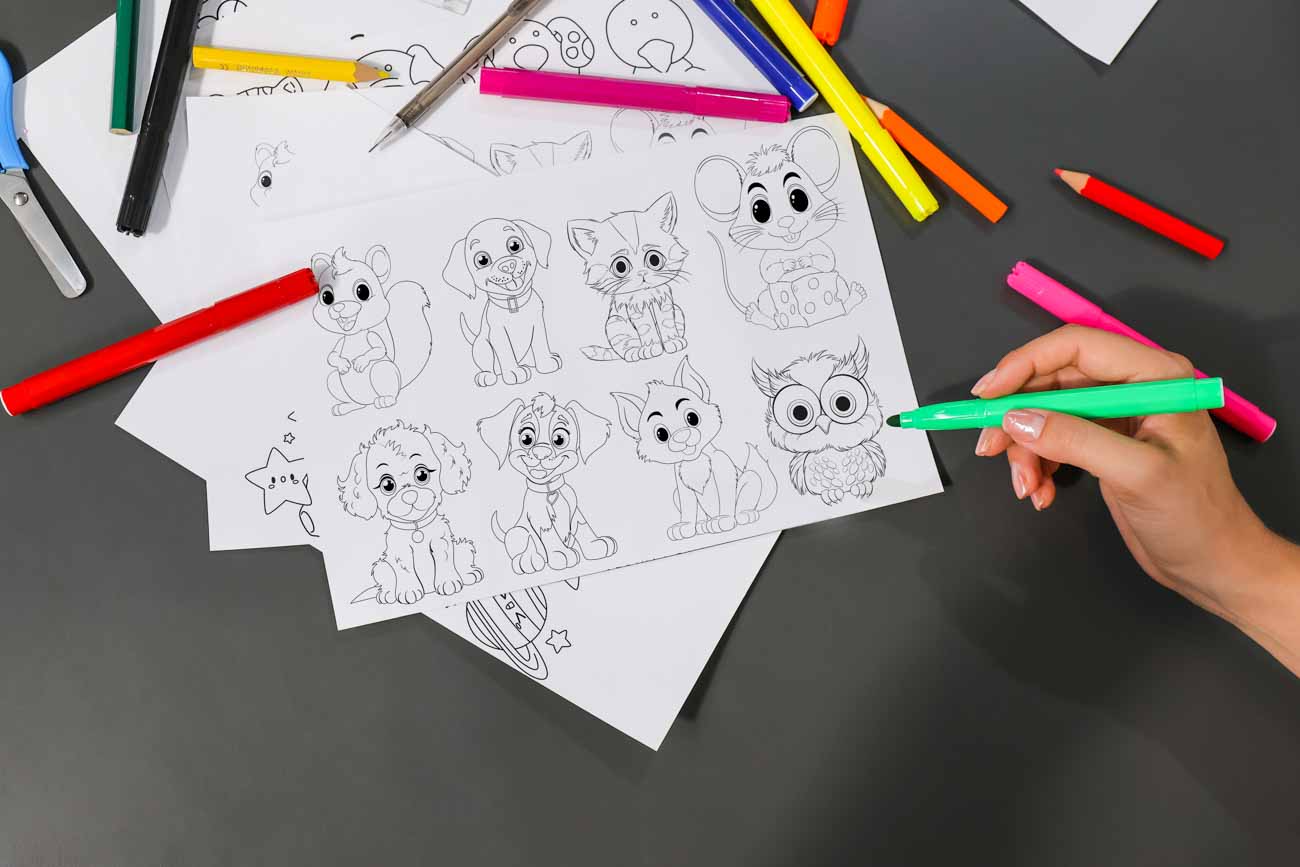 Χρωμοσελίδα μικρόσωμα ζωάκια 